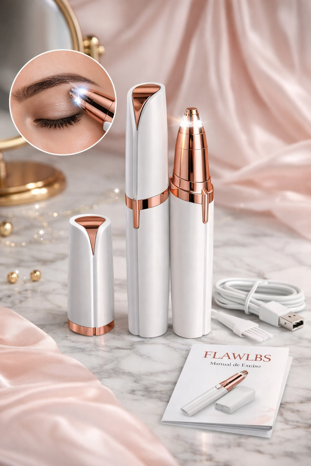 Depiladora de Cejas Eléctrica Profesional - Precisión perfecta • Sin dolor • Resultados al instante